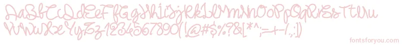 Pwnoodlething Font – Pink Fonts on White Background