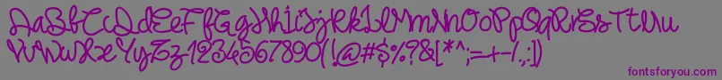 Pwnoodlething-Schriftart – Violette Schriften auf grauem Hintergrund