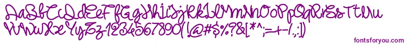 Pwnoodlething-Schriftart – Violette Schriften
