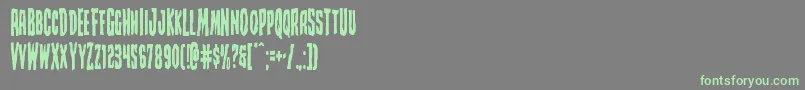 Creepycrawlerscond-Schriftart – Grüne Schriften auf grauem Hintergrund