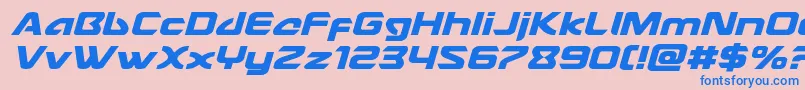 Usangelexpandital Font – Blue Fonts on Pink Background