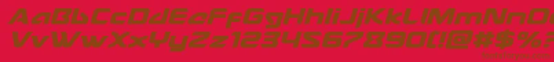 Usangelexpandital Font – Brown Fonts on Red Background