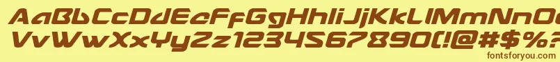 Usangelexpandital Font – Brown Fonts on Yellow Background