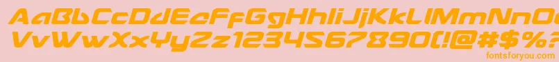 Usangelexpandital Font – Orange Fonts on Pink Background