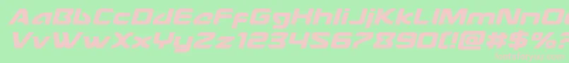 Usangelexpandital Font – Pink Fonts on Green Background