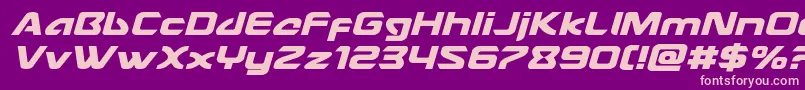 Usangelexpandital Font – Pink Fonts on Purple Background