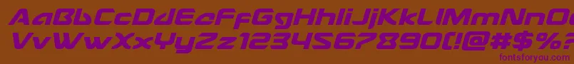 Usangelexpandital Font – Purple Fonts on Brown Background