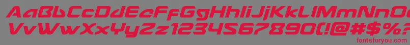 Usangelexpandital Font – Red Fonts on Gray Background