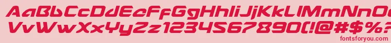 Usangelexpandital Font – Red Fonts on Pink Background