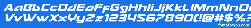 Usangelexpandital Font – White Fonts on Blue Background