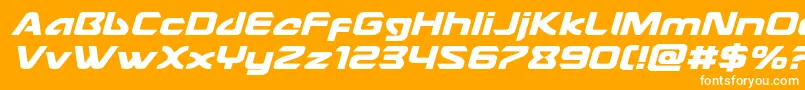 Usangelexpandital Font – White Fonts on Orange Background