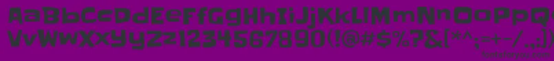 Шрифт Slackey – чёрные шрифты на фиолетовом фоне