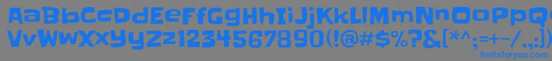 Шрифт Slackey – синие шрифты на сером фоне