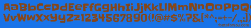 Шрифт Slackey – коричневые шрифты на синем фоне
