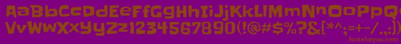 フォントSlackey – 紫色の背景に茶色のフォント