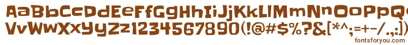 Slackey-fontti – ruskeat fontit valkoisella taustalla