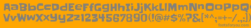 Slackey Font – Gray Fonts on Orange Background
