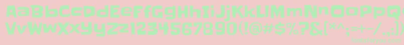 フォントSlackey – ピンクの背景に緑の文字