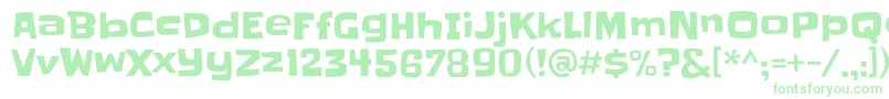 Шрифт Slackey – зелёные шрифты на белом фоне