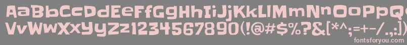 フォントSlackey – 灰色の背景にピンクのフォント