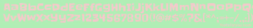 フォントSlackey – 緑の背景にピンクのフォント