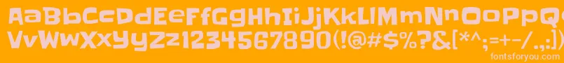Slackey Font – Pink Fonts on Orange Background