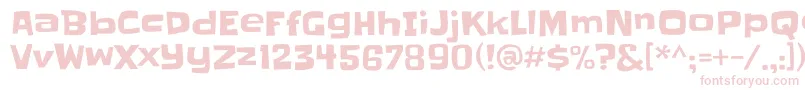 Slackey-fontti – vaaleanpunaiset fontit valkoisella taustalla