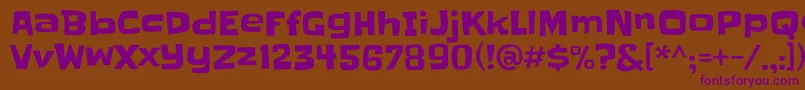 Шрифт Slackey – фиолетовые шрифты на коричневом фоне