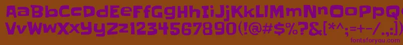 Slackey Font – Purple Fonts on Brown Background