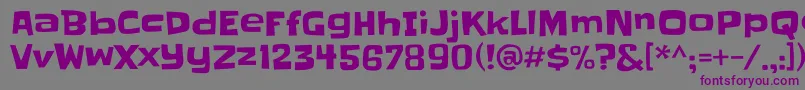 Шрифт Slackey – фиолетовые шрифты на сером фоне