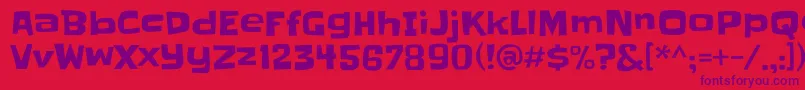 Slackey-fontti – violetit fontit punaisella taustalla