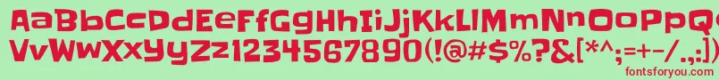 Slackey-fontti – punaiset fontit vihreällä taustalla