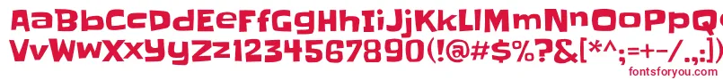 フォントSlackey – 白い背景に赤い文字