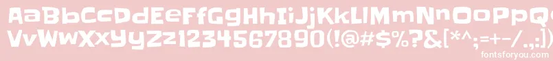 Шрифт Slackey – белые шрифты на розовом фоне