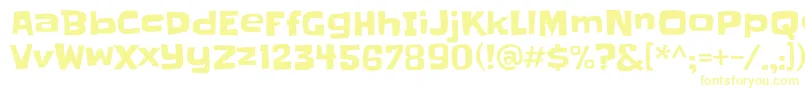 Slackey-fontti – keltaiset fontit valkoisella taustalla