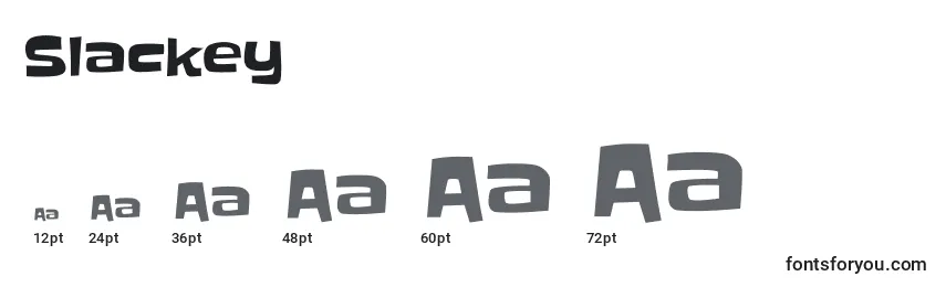 Slackey Font Sizes