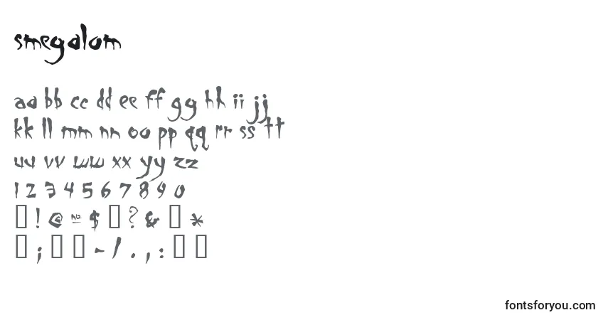 Schriftart Smegalom – Alphabet, Zahlen, spezielle Symbole