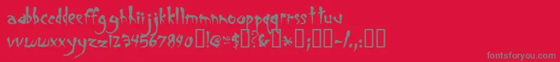 Smegalom Font – Gray Fonts on Red Background