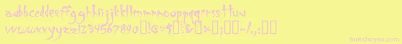 Więcej informacji o czcionce Smegalom Czcionka Smegalom – różowe czcionki na żółtym tle