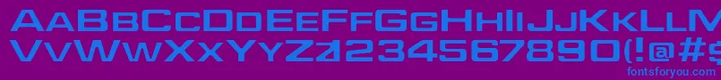 JefferiesExtended Font – Blue Fonts on Purple Background