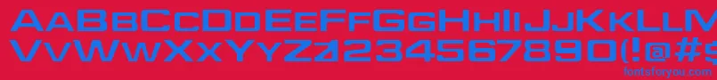 JefferiesExtended Font – Blue Fonts on Red Background