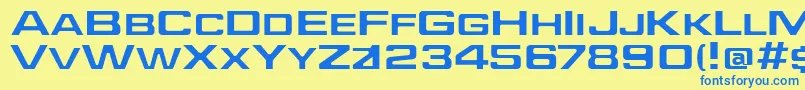 JefferiesExtended Font – Blue Fonts on Yellow Background