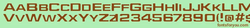 JefferiesExtended Font – Brown Fonts on Green Background