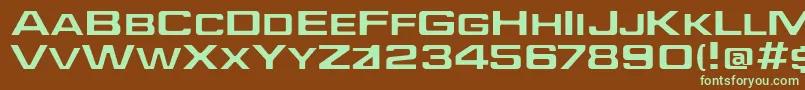 JefferiesExtended Font – Green Fonts on Brown Background