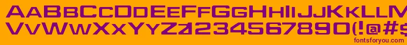 JefferiesExtended Font – Purple Fonts on Orange Background