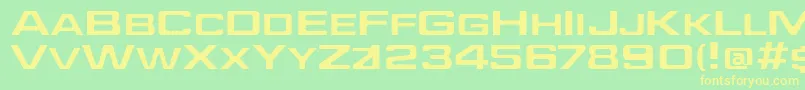 JefferiesExtended Font – Yellow Fonts on Green Background