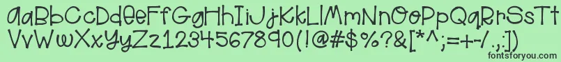 Helloaloha Font – Black Fonts on Green Background