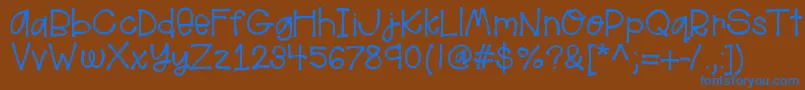 Helloaloha Font – Blue Fonts on Brown Background
