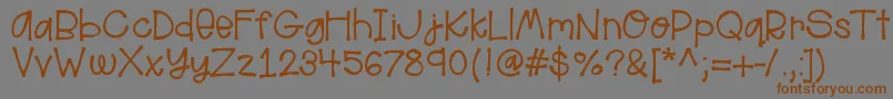 Helloaloha Font – Brown Fonts on Gray Background