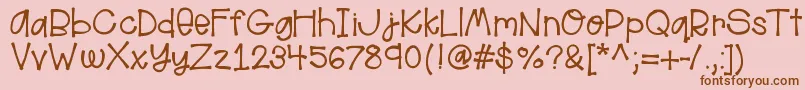 Helloaloha Font – Brown Fonts on Pink Background